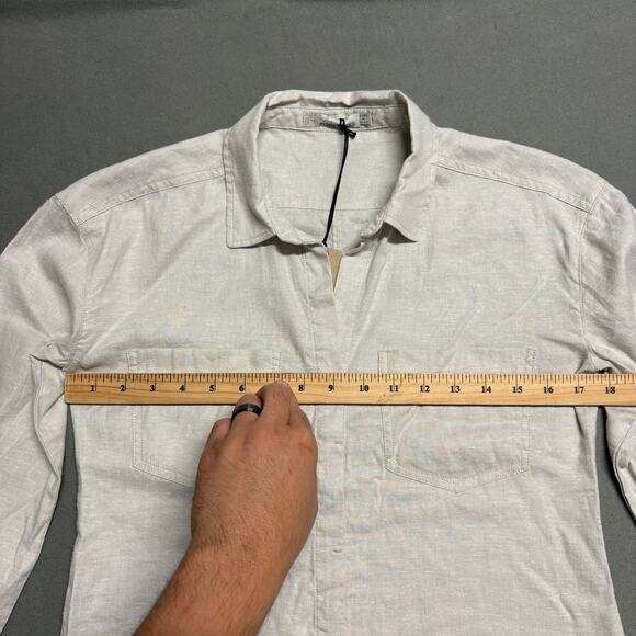 prAna La Noa‎ Shirt Hemp Blend Dress Women’s XS Silver Spray W31190681 - Picture 12 of 13